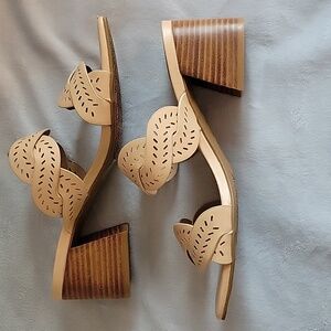 Nude Block Heel Sandals- Joie